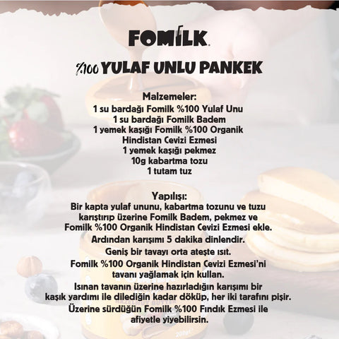 Fomilk %100 Yulaf Unu / 100% Oat Flour - 500g